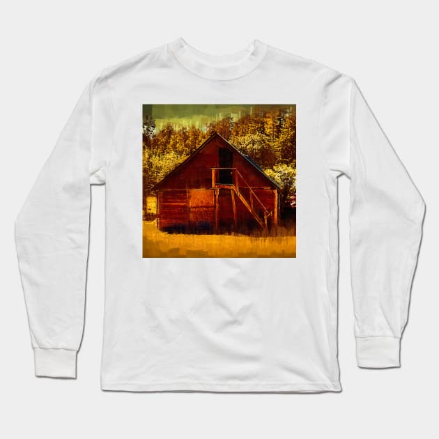 Oyster Farm Storage Shed Long Sleeve T-Shirt by KirtTisdale